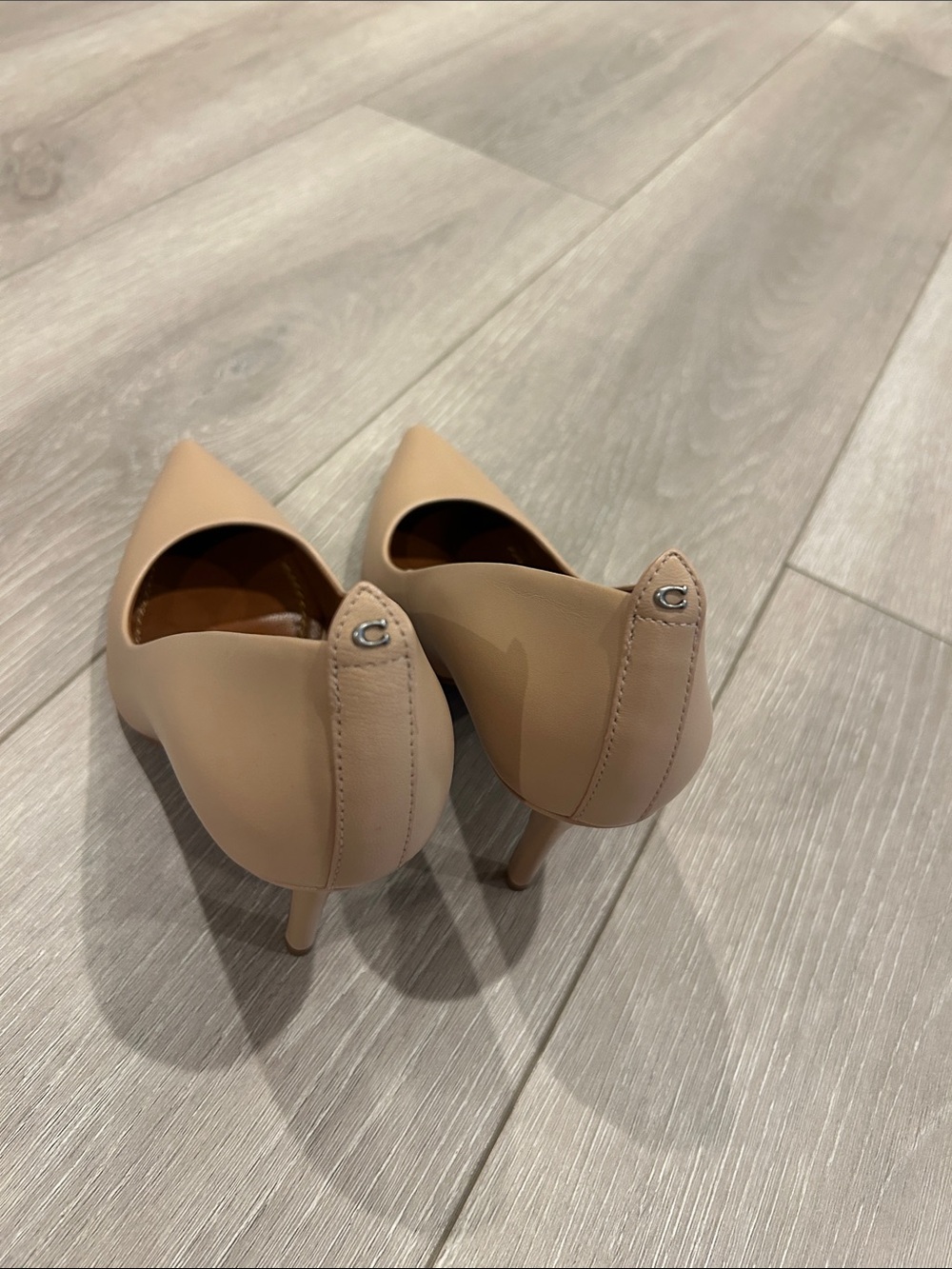Coach Blush Beige Pointed-Toe Stiletto Pumps - Picture 4 of 5